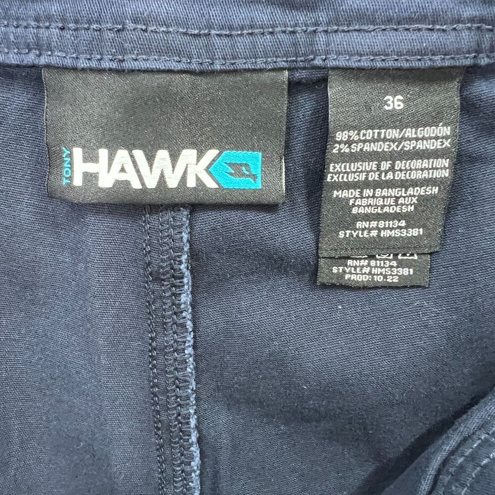Tony Hawk Short Mens 36 Navy Twill Fixed Street Shorts Pockets Skater‎ HMS3381 - Picture 4 of 9